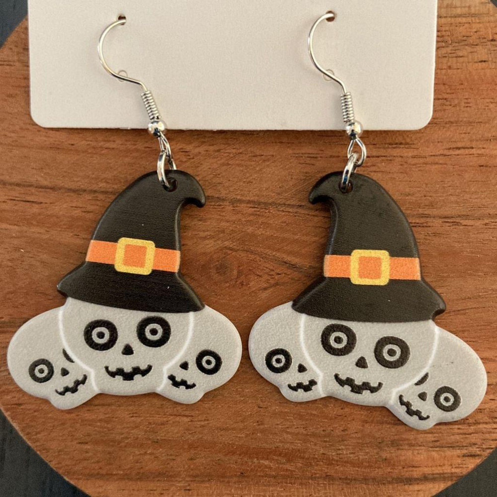 The 3 Skull Amigos Halloween earrings